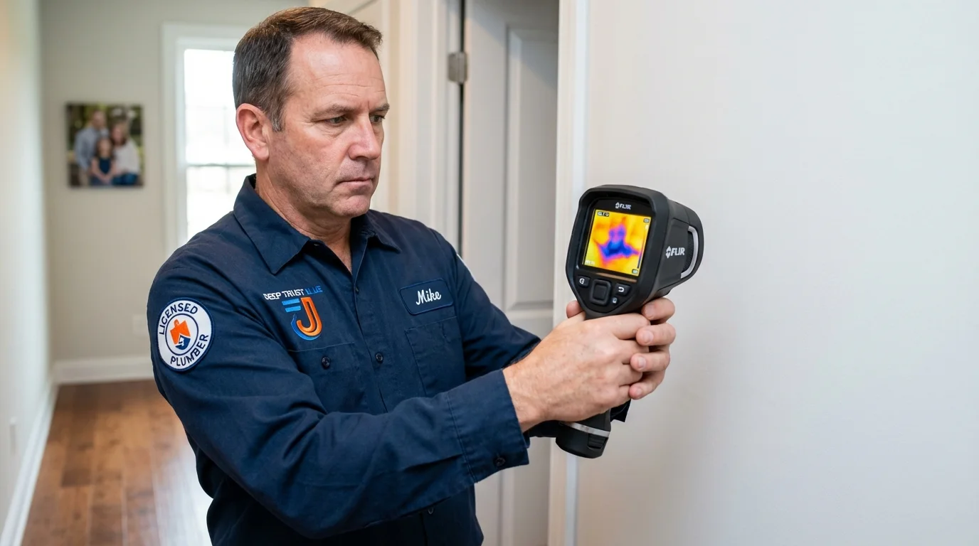 Thermal imaging leak detection by Johns Plumbing LLC in Lowell